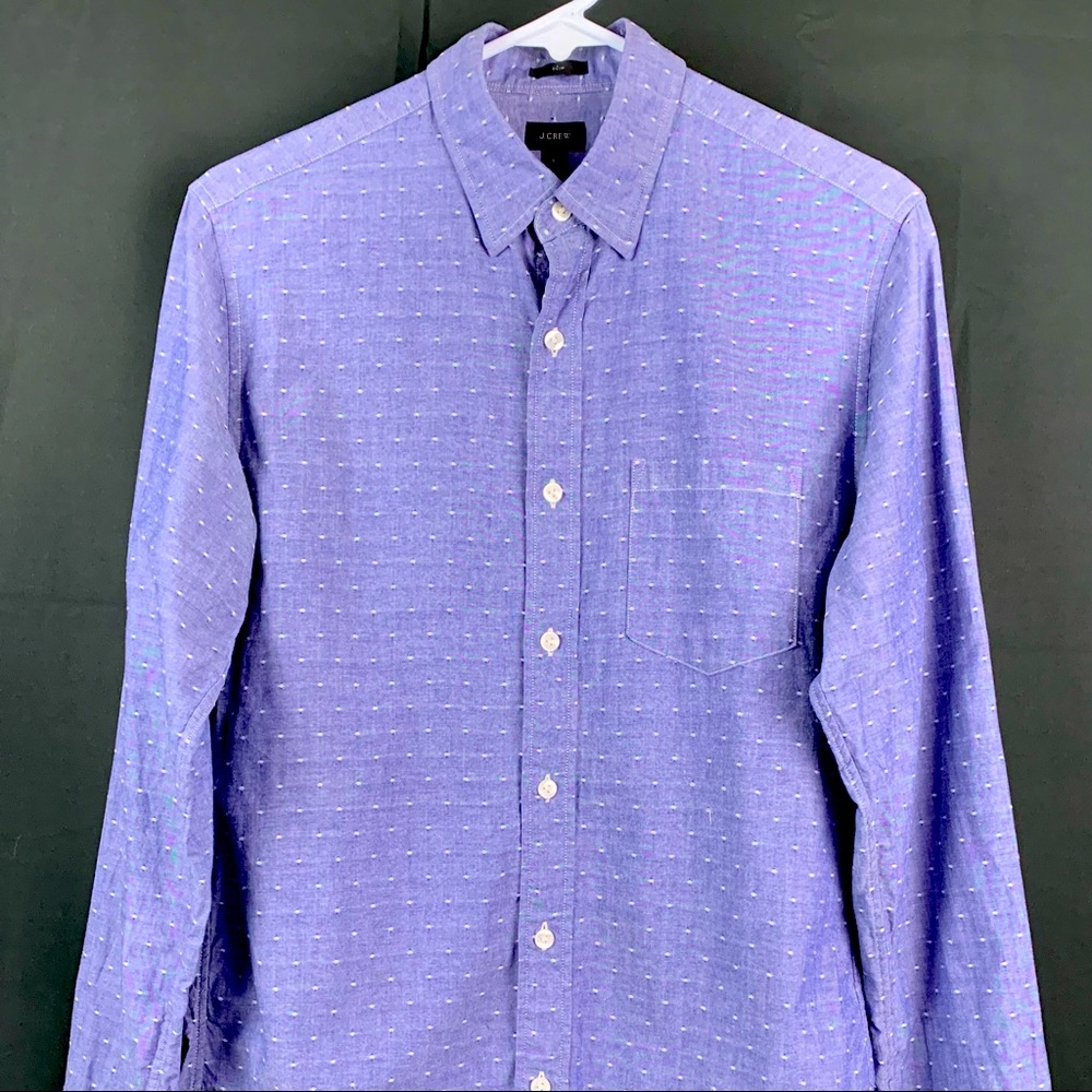 J. Crew White Dot Button Up